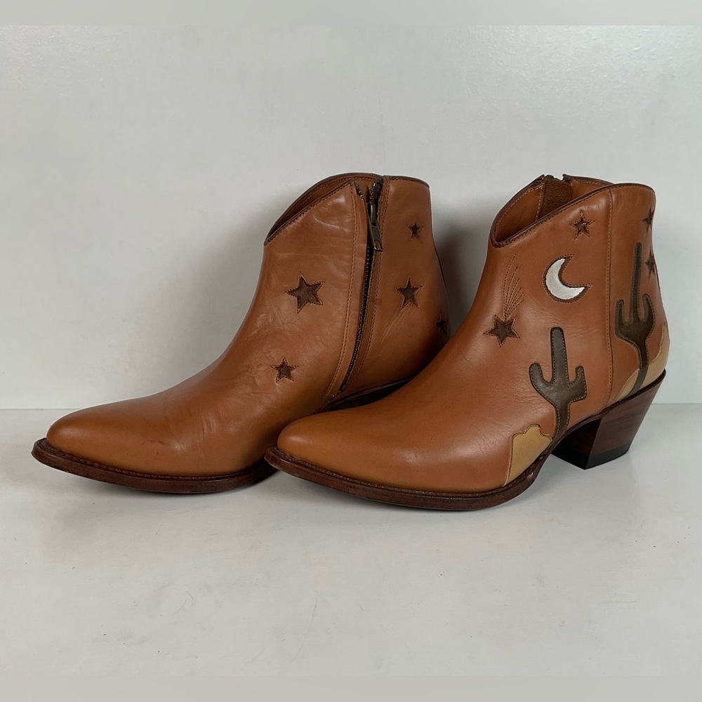 Ranch Road Pee Wee Cowboy Boots | Tooled Desert Inlay | Men’s 8.5 | Women’s 9.5